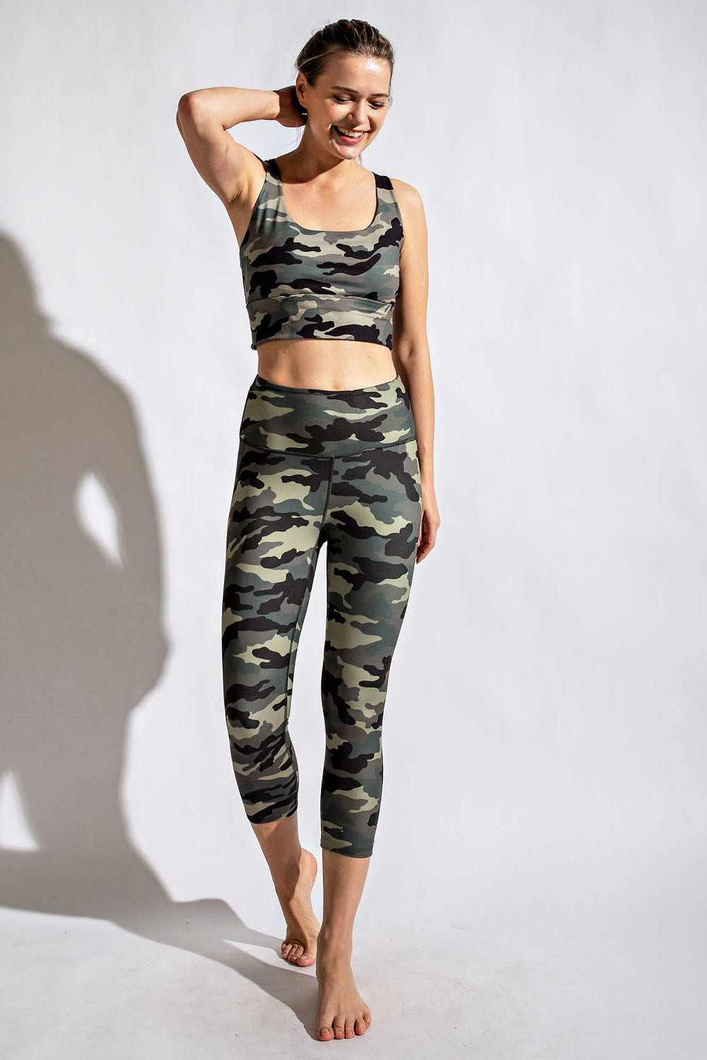 RAE MODE - Camo Print Capri Leggings